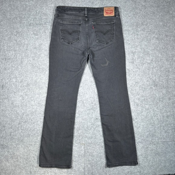 Levi's denim jeans Womens 31x30 Black Superlow Boot Low Rise Distressed red tab - Picture 12 of 16